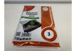100 X BRAND NEW POLYTHENE ENVELOPES POST SAVER PEEL AND SEAL IN 5 BOXES