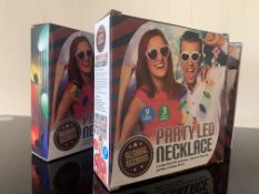 48 X BRAND NEW GLOBAL GIZMOS PARTY LED NECKLACES IN 2 BOXES