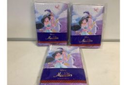 96 x BRAND NEW PACKAGED DISNEY ALADDIN SEQUIN NOTEBOOK. RRP £8.99 EACH