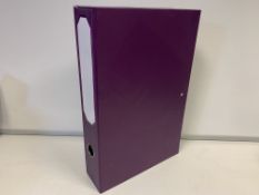 30 X BRAND NEW PURPLE BUTTON PUSH BOX FILES IN 3 BOXES