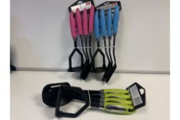 18 X SET OF 4 COLOURED HANDLE NYLON UTENSILS IN 2 BOXES