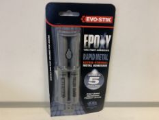 60 X 25ML EVO - STICK EPOXY TWO PART ADHESIVE RAPID METAL ULTRA STRONG METAL ADHESIVE IN 10 BOXES