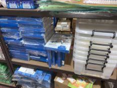 MIXED EDUCATIONAL LOT CONTAINING STORAGE BOXES AND TACTUS VITRIFENDER SCREEN PROTECTORS