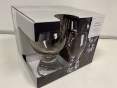 6 X BRAND NEW SETS OF 4 CRYSTAL GLASS CHUNKY WINE GLASSES