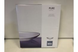 8 x NEW SCHOTT ZWIESEL PURE LARGE GLASS SERVING PLATES. RRP £45 EACH
