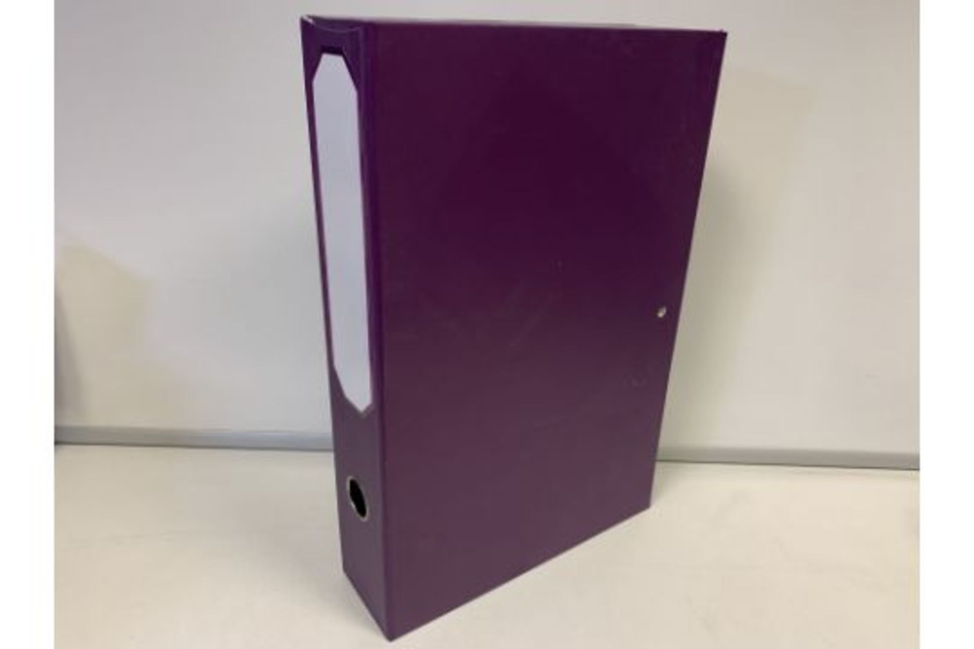 30 X BRAND NEW PURPLE BUTTON PUSH BOX FILES IN 3 BOXES