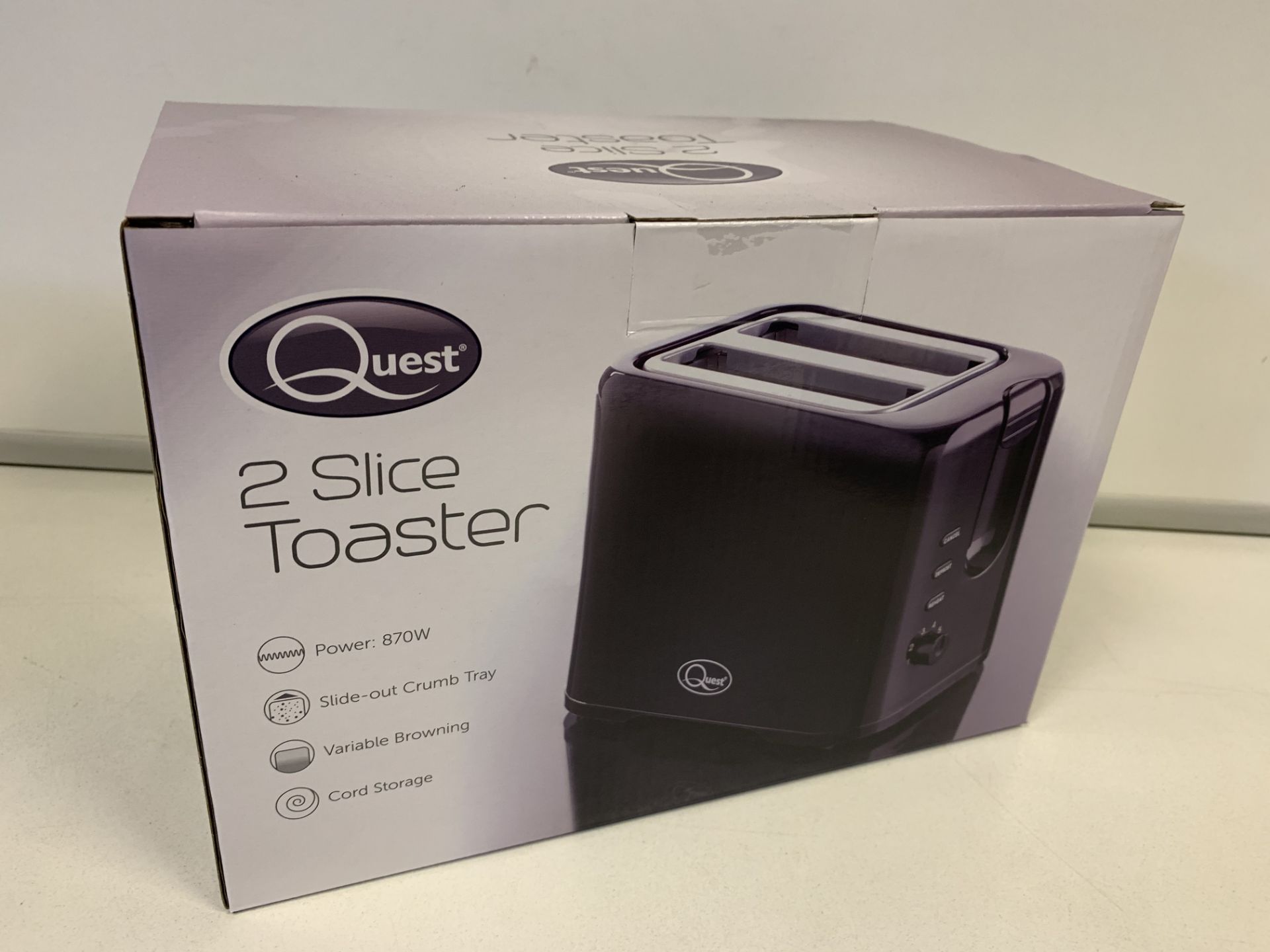 4 X BRAND NEW QUEST 870W 2 SLICE TOASTERS