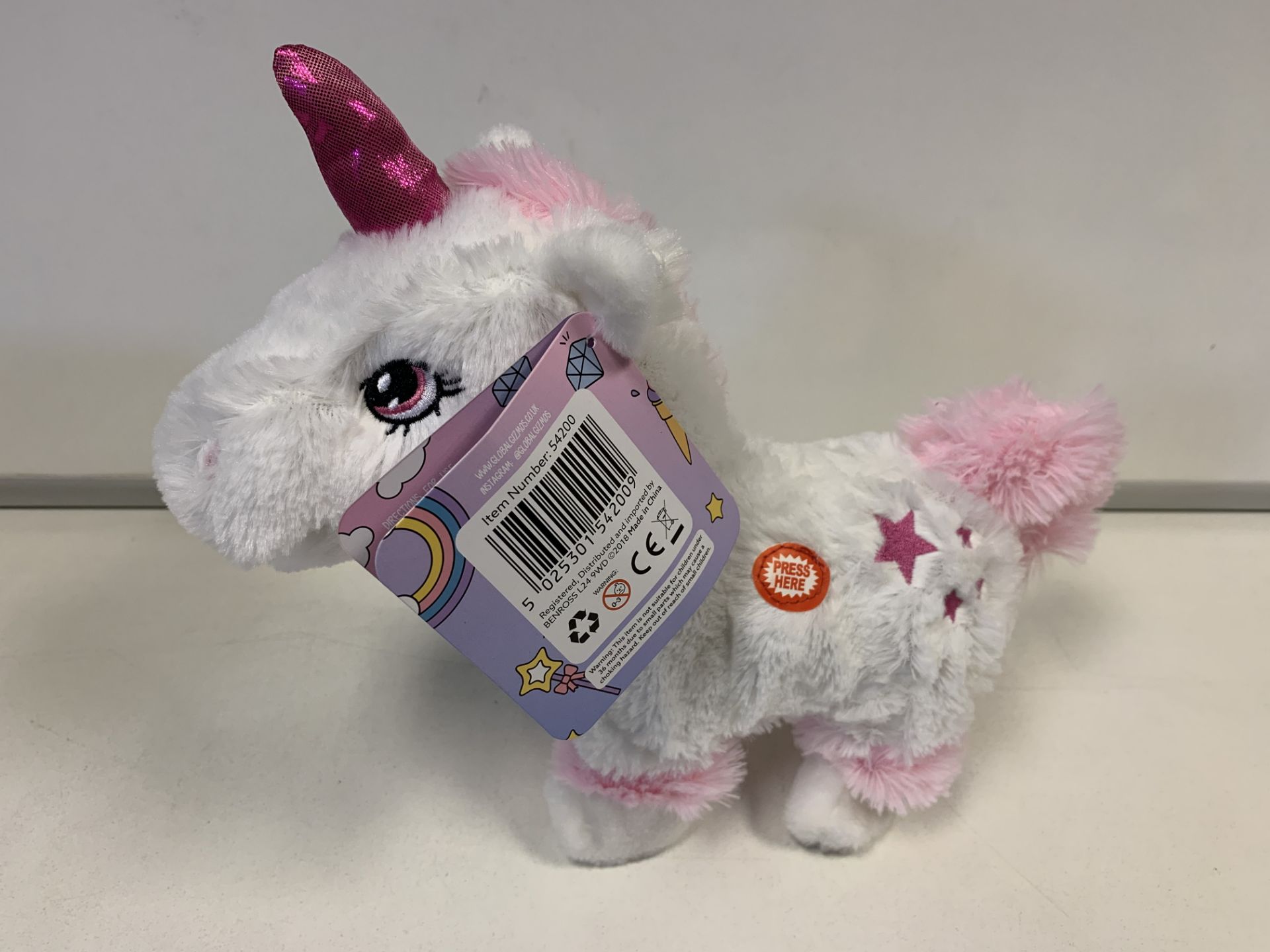 12 X BRAND NEW MAGICAL PLUSH UNICORNS IN 1 BOX