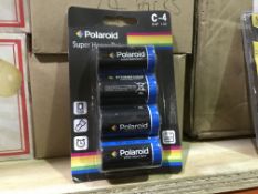 12 X PACKS OF 4 POLAROID SUPER HEAVY DUTY BATTERY SIZE C