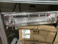 4 X CHROME EFFECT FINISH SUCTION TOWEL RAILS