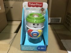 4 X BRAND NEW FISHER PRICE LAUGH AND LEARN ON THE GLOW COFFEE CUP