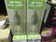 6 X LED BULB PULL LIGHTS