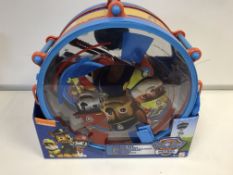 6 X BRAND NEW BOXED PAW PATROL DRUM KITS - INCLUDES DRUM & STICKS, FLUTE, CASTANETS, TAMBOURINE,