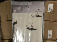 BRAND NEW EMILY BOND DOUBLE DUVET COVER SET WITH OYSTER CATEKER DETAIL