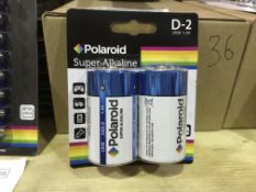 18 X PACKS OF 2 POLAROID SIZE D SUPER ALKALINE BATTERIES