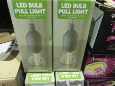 6 X LED BULB PULL LIGHTS