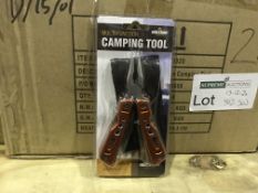 12 X MILESTONE MULTI FUNCTION CAMPING TOOLS