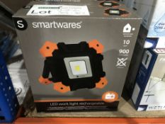 2 X SMARTWARES LED WORK LIGHT RECHARGEABLE