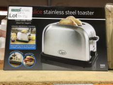 QUEST 2 SLICE STAINLESS STEEL TOASTER