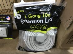 9 X 1 GANG 10M EXTENSION LEADS