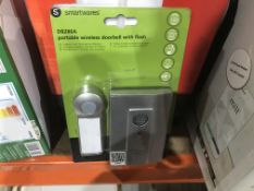 2 X SMARTWARES DB286A PORTABLE WIRELESS DOORBELL WITH FLASH