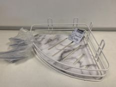 12 X BRAND NEW ANIKA MARBLE EFFECT SHOWER CADDIES