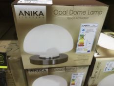 1 X ANIKA OPAL DOME LAMPS TOUCH ACTIVATED