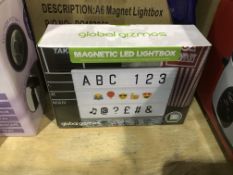 9 X GLOBAL GIZMOS MAGNETIC LED LIGHT BOX