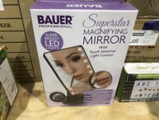 2 X BAUER PROFESSIONAL SUPERSTAR MAGNIFYING MIRROR