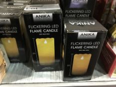 8 X ANIKA FLICKERING FLAME CANDLES