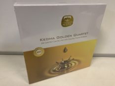 BRAND NEW KEDMA GOLDEN QUARTLET 24K GOLD SKIN CARE SET RICH WITH DEAD SEA MINERALS AND VITAMINS