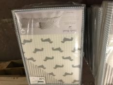 BRAND NEW EMILY BOND SUPER KING SIZE DUVET COVER SET WITH DACHSHUND DETAIL COLOUR GREY