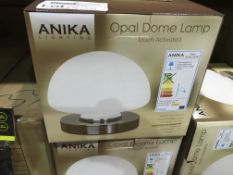 2 X ANIKA OPAL DOME LAMPS TOUCH ACTIVATED