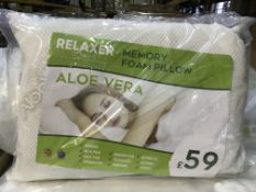 BRAND NEW RELAXER ALOE VERA MEMORY FOAM PILLOWS RRP 0F EACH PILLOW £59.00