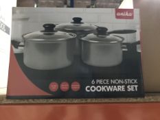 BRAND NEW ANIKA 6 PIECE NON STICK COOKWARE SET