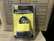 6 X BRAND NEW TOOL TECH 40MM LAMINATED WATERPROOF PADLOCKS