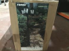 RANEX ALUMINIUM / GLASS OUT DOOR CLASSIC GARDEN LAMPOST / LIGHT