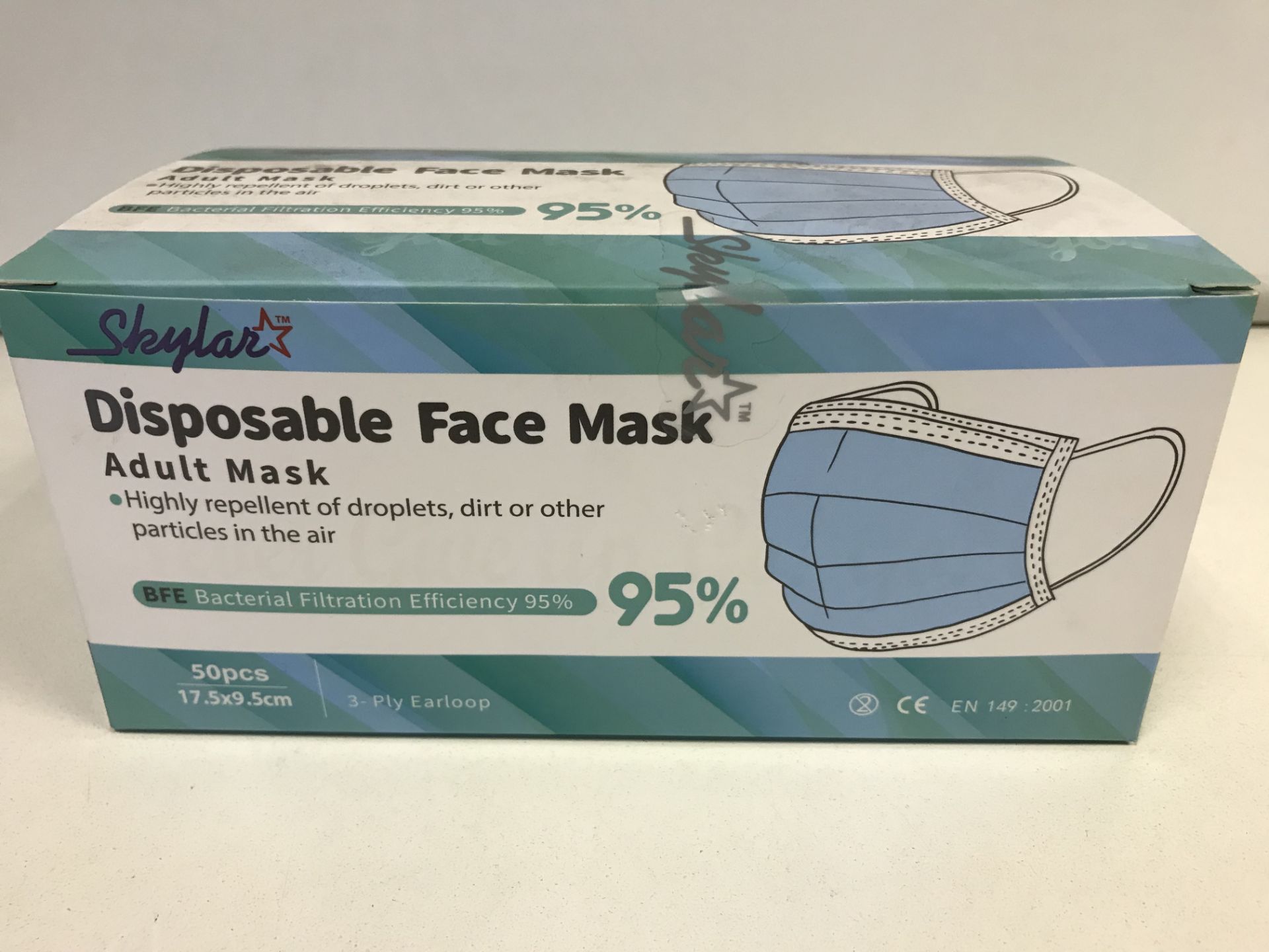 3 X BOXES OF 50 ADULT 3 PLY DISPOSABLE FACE MASKS