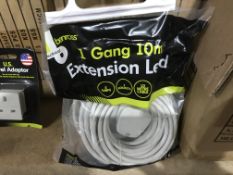 8 X 1 GANG 10M EXTENSION LEADS