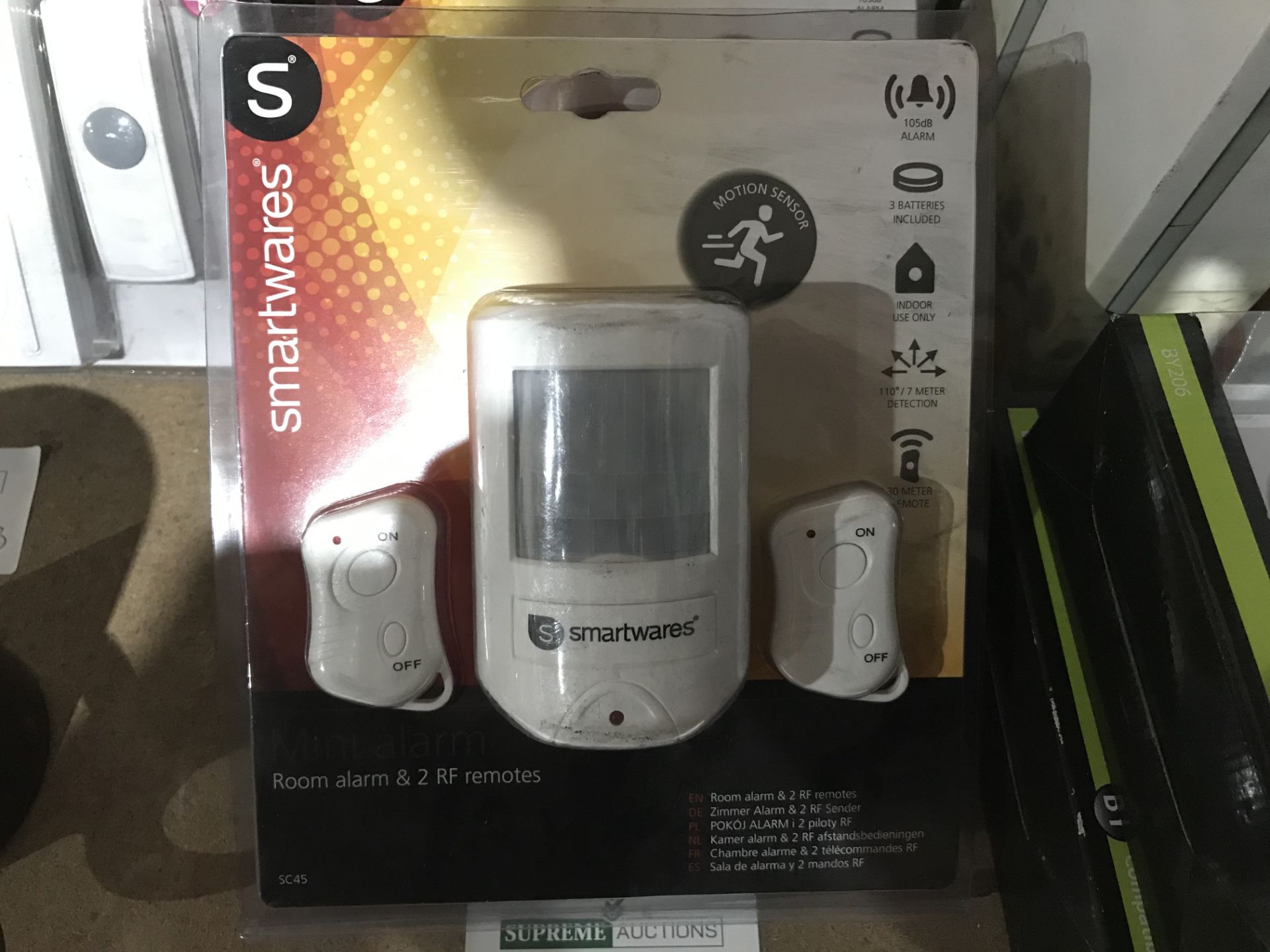 SMARTWARES ROOM ALARM AND 2 RF REMOTES