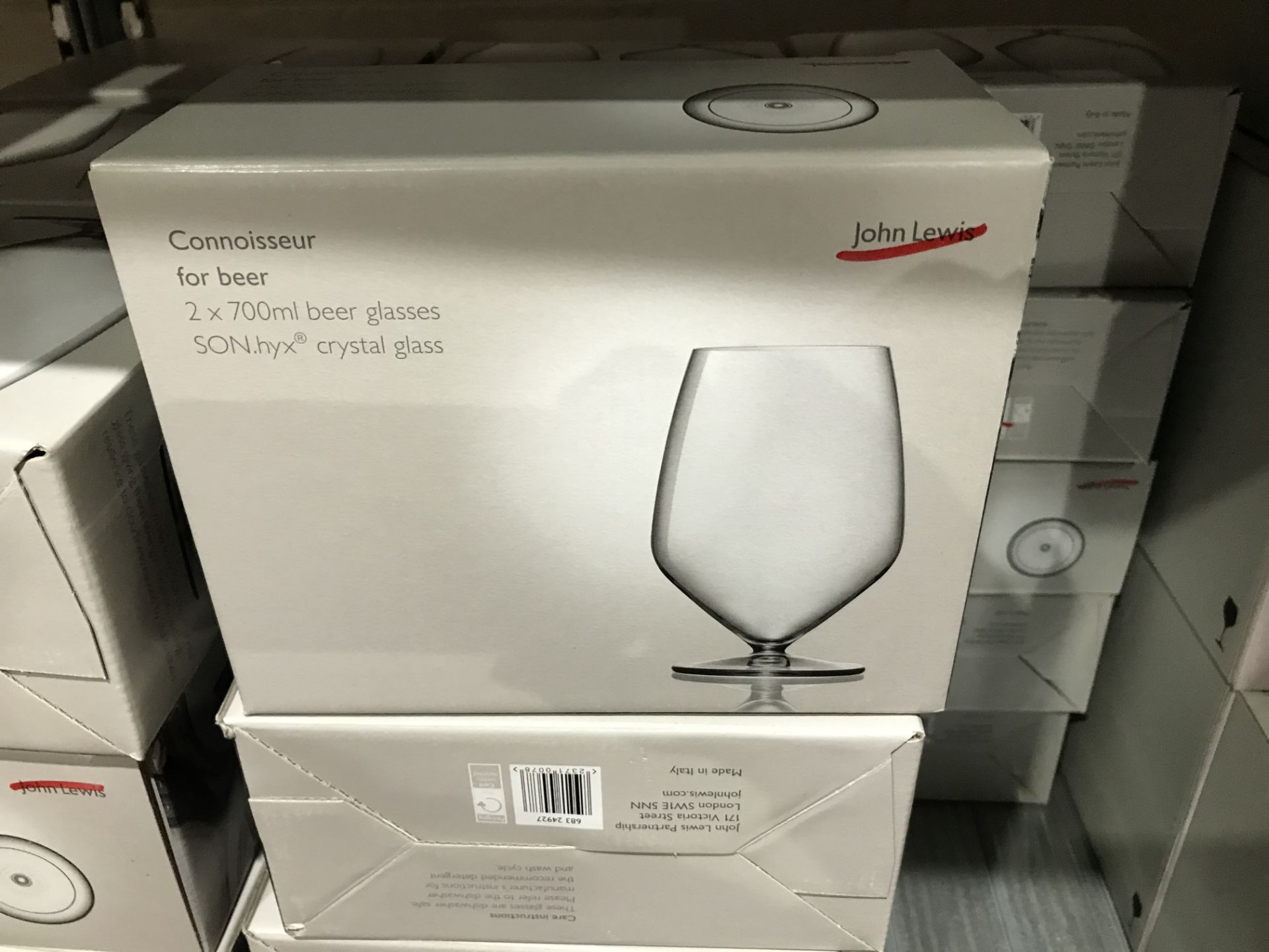 2 X SETS OF 2 JOHN LEWIS 700L CONNOISSEUR FOR BEER GLASSES