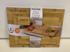 2 X BRAND NEW SALTER 3 PIECE CHOPPING BOARD SETS