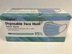 3 X BOXES OF 50 ADULT 3 PLY DISPOSABLE FACE MASKS