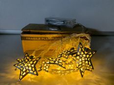 30 x NEW ANDREW JAMES STAR STRING LIGHTS - BATTERY POWERED