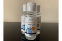 250 X BRAND NEW SNOWDEN 50ML BOTTLES OF ANTI BACTERIAL HAND GEL IN 5 BOXES
