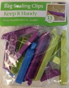 80 x NEW PACKS OF 13 KEEP IT HANDY BAG SEALING CLIPS