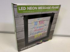 12 x NEW GLOBAL GIZMOS LED NEON MESSAGE FRAMES