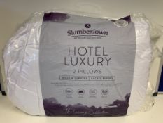 4 x NEW PACKS OF 2 SLUMBERDOWN HOTEL LUXURY PILLOWS