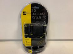 20 x NEW AA TRAVEL ESSENTIALS 2 PACK LUGGAGE STRAPS