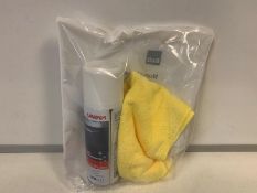 10 x NEW UNIKA GLOSS SURFACE CLEANER SETS WITH MICROFIBRE CLOTHS